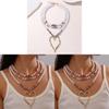 Geometric Pendant Necklace For Women With Multilayer Pearl Design And Gold Plating Autumn Style