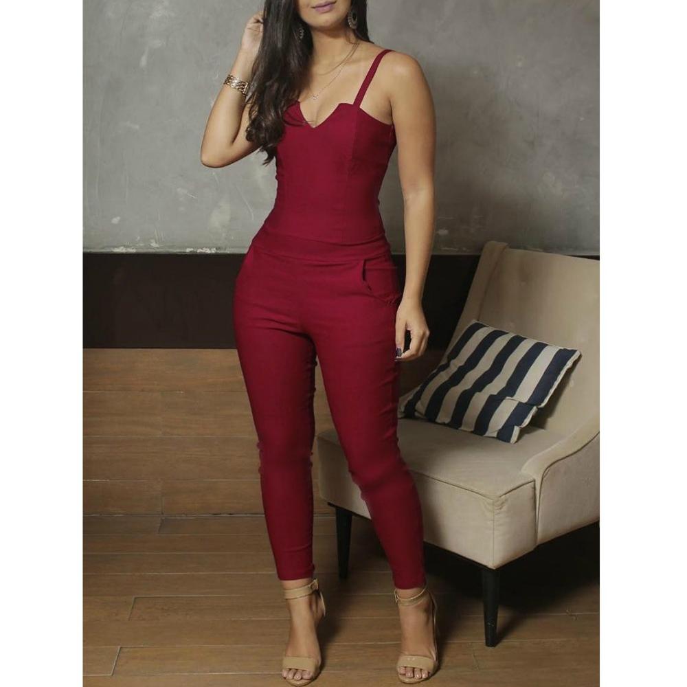 Fashion Jumpsuit Backless Sling Casual 