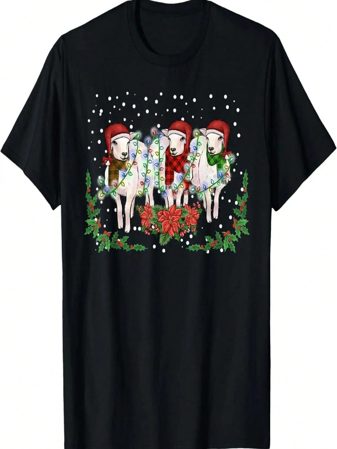Sheep Pajama Santa Farm Animal Farmer Sheep Christmas T-Shirt S разноцветный