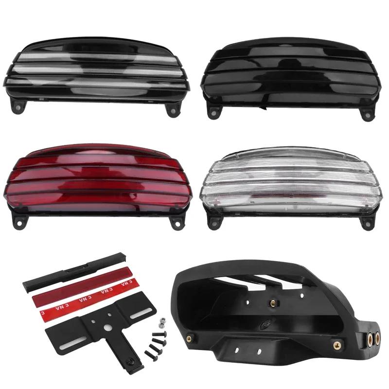 Motorcycle Tri-Bar Fender LED Running Brake Tail Light For Harley Dyna Fat Bob Softai FXST FXSTB FXSTC FXSTS FLSTSB 2006-Later