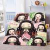Plush Flannel Blanket Nezuko Kamado Morbido Caldo Coperta Leggera per Divano Letto Uso Domestico -QJY