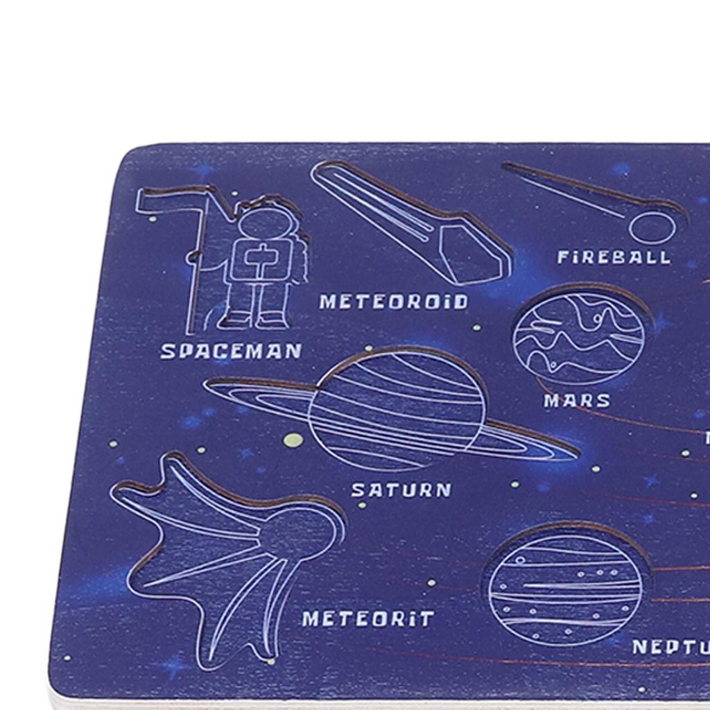 Wooden Solar System Assembling Matching Toy Astronomy Science Educational   Toy for Kids