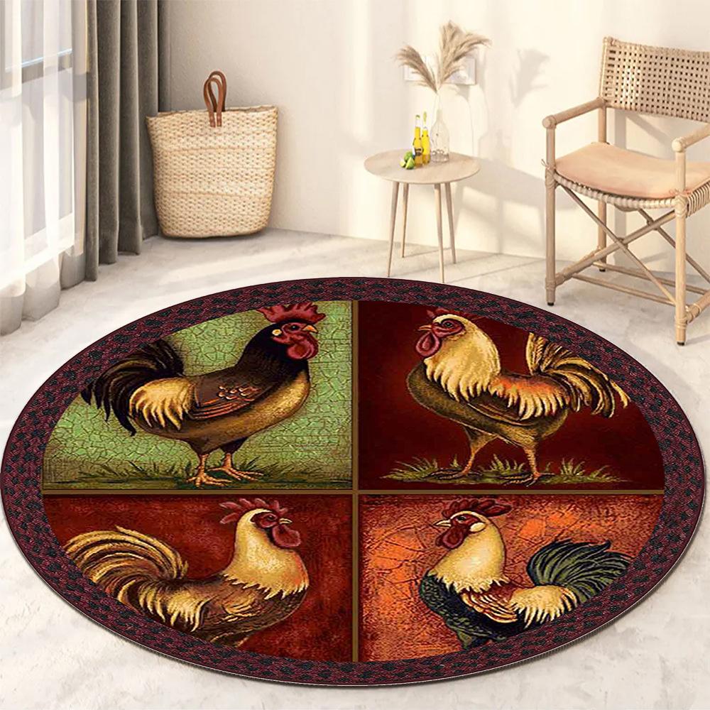 

Круглий Килим для вітальні Потовщення Спальня Кабінет Нековзкі килимки Офісні круглі стільці Килимки Можна прати в машині diameter 200cm