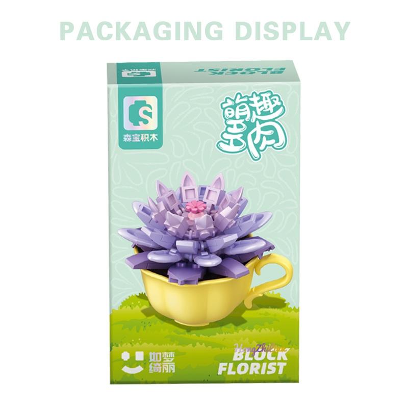 8 Style MOC Creative MINI Flower Pot Plant Building Block City Cherry Tree Decoration Bricks DIY Girls Boys Kids Toys Gifts