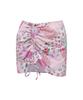 Lupeulupeu Shirred Cover-Up Skirt [Bohemian Patchwork Pink]