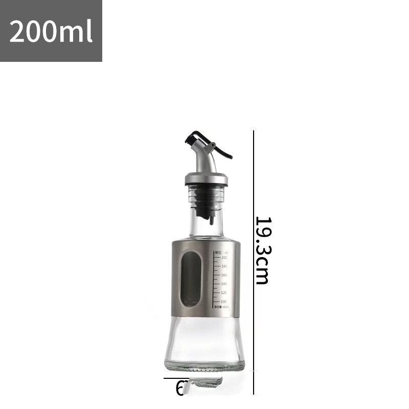 Ruhan Kitchen Glass Oil & Vinegar Dispenser Bottles with Scale, 200ml (9-Pack)