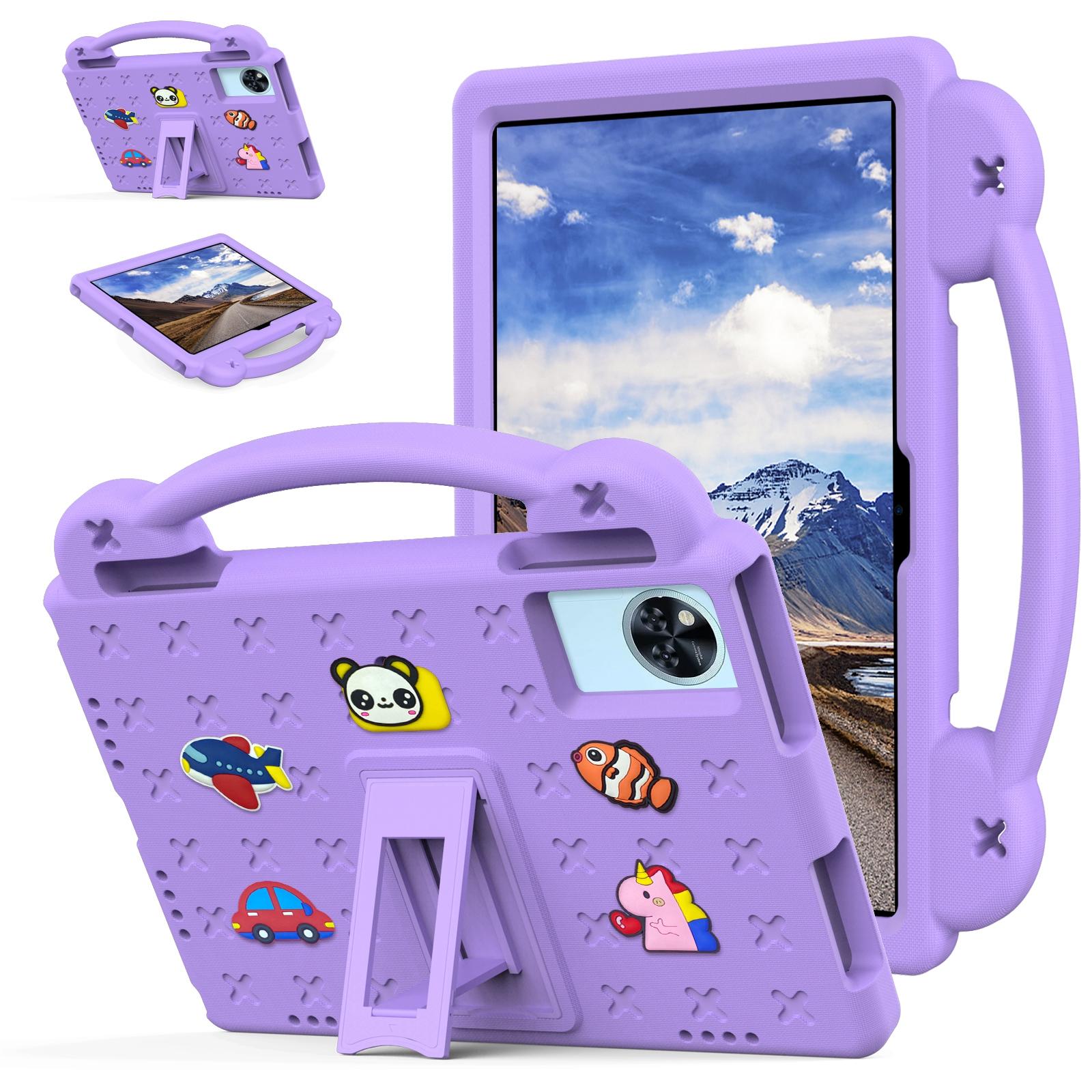 Детский EVA чехол для планшета Lenovo Xiaoxin Pad 2025/Tab M11/Doogee U11/U11 Pro/Tab G6/G6+/Infinix Xpad 20/Blackview Tab 9 WiFi Purple