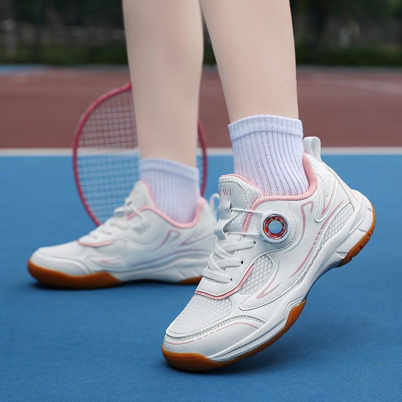 Kids Badminton Shoes Boys Girls Lightweight Cushioned Sports Sneakers Tennis Table Training