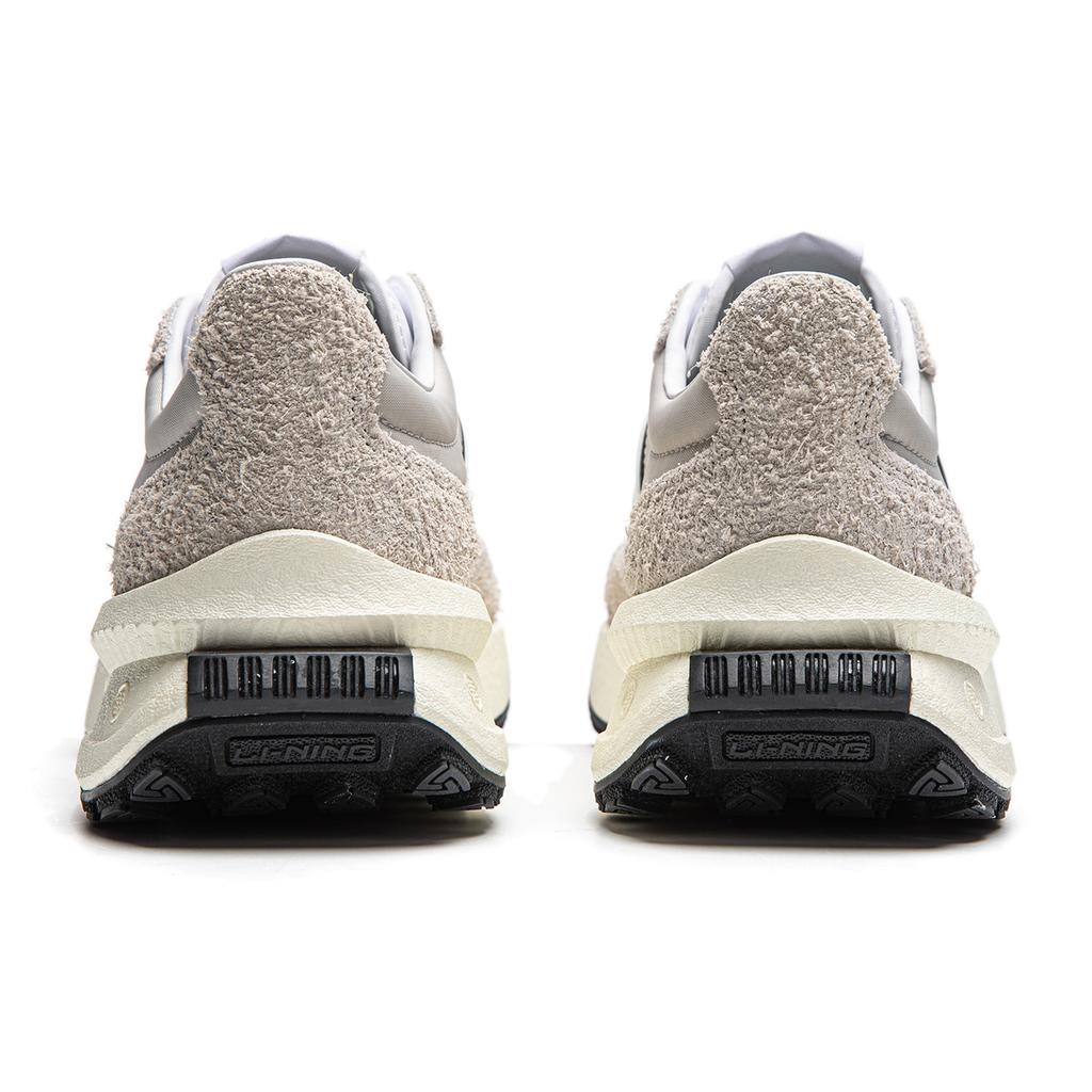 Li Ning Trend Series Leichte Stoßdämpfende Abriebfeste Low-Top Casual Laufschuhe Unisex Sneaker Grau Beige AZGU081-1