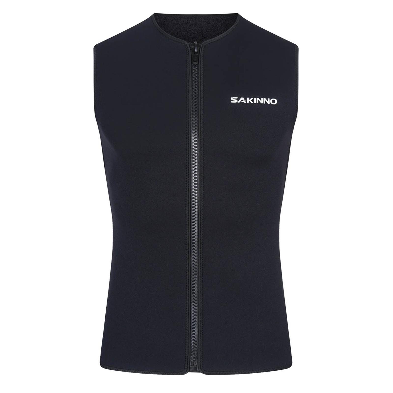 Men Swimming Vest Wetsuit Top 3mm Neoprene Wetsuit Vest Sleeveless Diving Suit for Swimming Snorkeling Scuba Diving Surfing Tops S чёрный