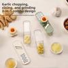 3 in 1 Knoblauchmühle Präzisionsschneiden Knoblauchschneidemaschine Haushalt Ingwermühle Küche