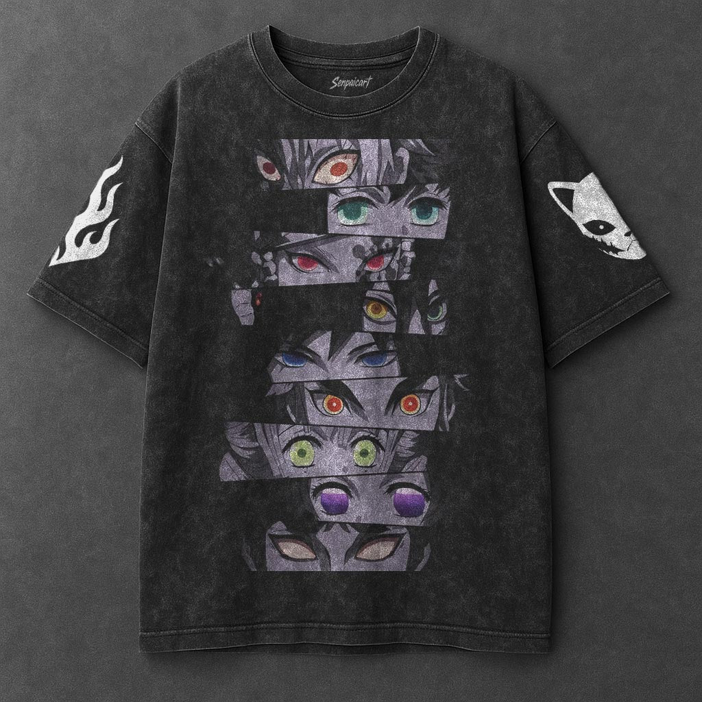 Japanischer Anime Demon Slayer T-Shirt Gewaschen Herren Damen Baumwollkleidung Sommer Kurzarm Lässige Lockere T-Shirts Damen Herrenkleidung Bequeme Oberteile