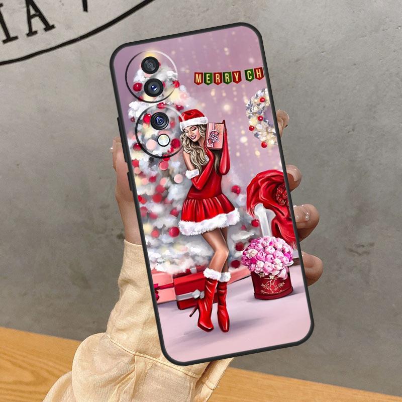 Fashion Girl Merry Christmas Case For Honor Magic 7 Pro 5 6 Lite Cover For Honor 90 70 50 400 200 X9 X8a X8b X9a X9b X9c