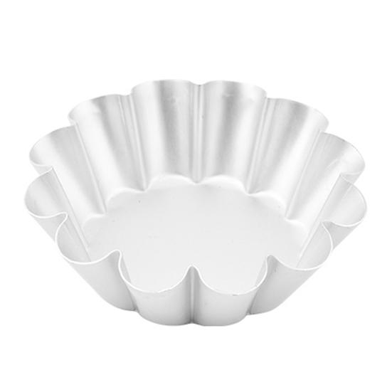 1/4 Adet Ayçiçeği Yumurta Tart Kalıbı Alüminyum Alaşımlı Mini Turta Tepsisi Pişirme Tartları Muffinler Küçük Kekler Kalıbı Yeniden Kullanılabilir Mutfak Aleti