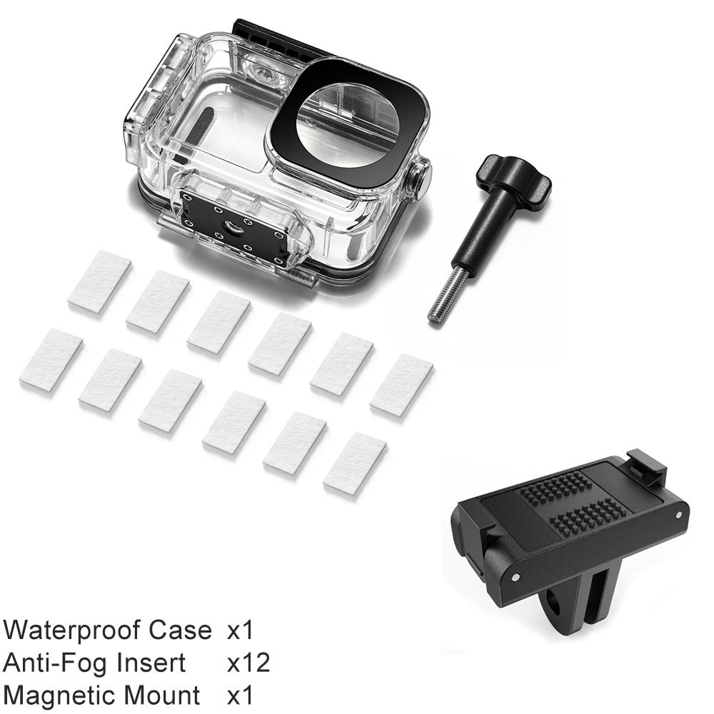 Magnetic Waterproof Case for DJI OSMO Action 5 Pro 4 3 60m Underwater Dive Housing Protective Diving Cover Mount Accessories