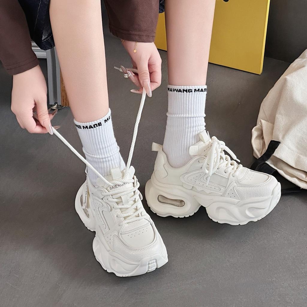 Internet celebrity dad shoes women super fire 2025 summer new popular thick sole heightening mesh breathable sports casual net shoes