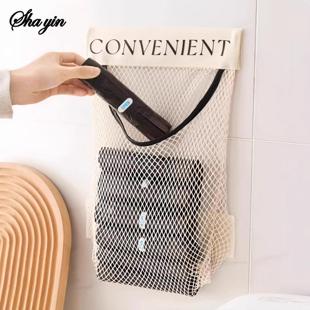 1-3PCS Wall-Mounted Large-Capacity Hanging Mesh Storage Bag Kitchen Garbage Bag Organizer Net Kitchen Storage Tool