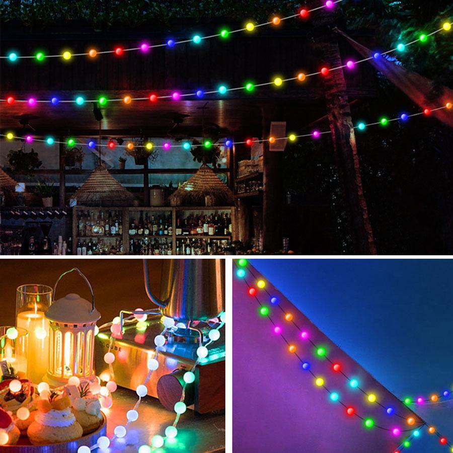 10M 100 LED Smart Globe String Lights RGB 16 Million Color Changing Starry Ball Fairy Light APP DIY Twinkle Fairy Lights