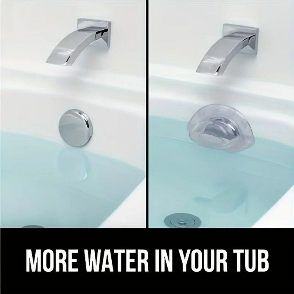 PVC Bath Overflow Drain Cover Transparent Bathroom Accessories New Drainage Cap Bottomless Bathtub