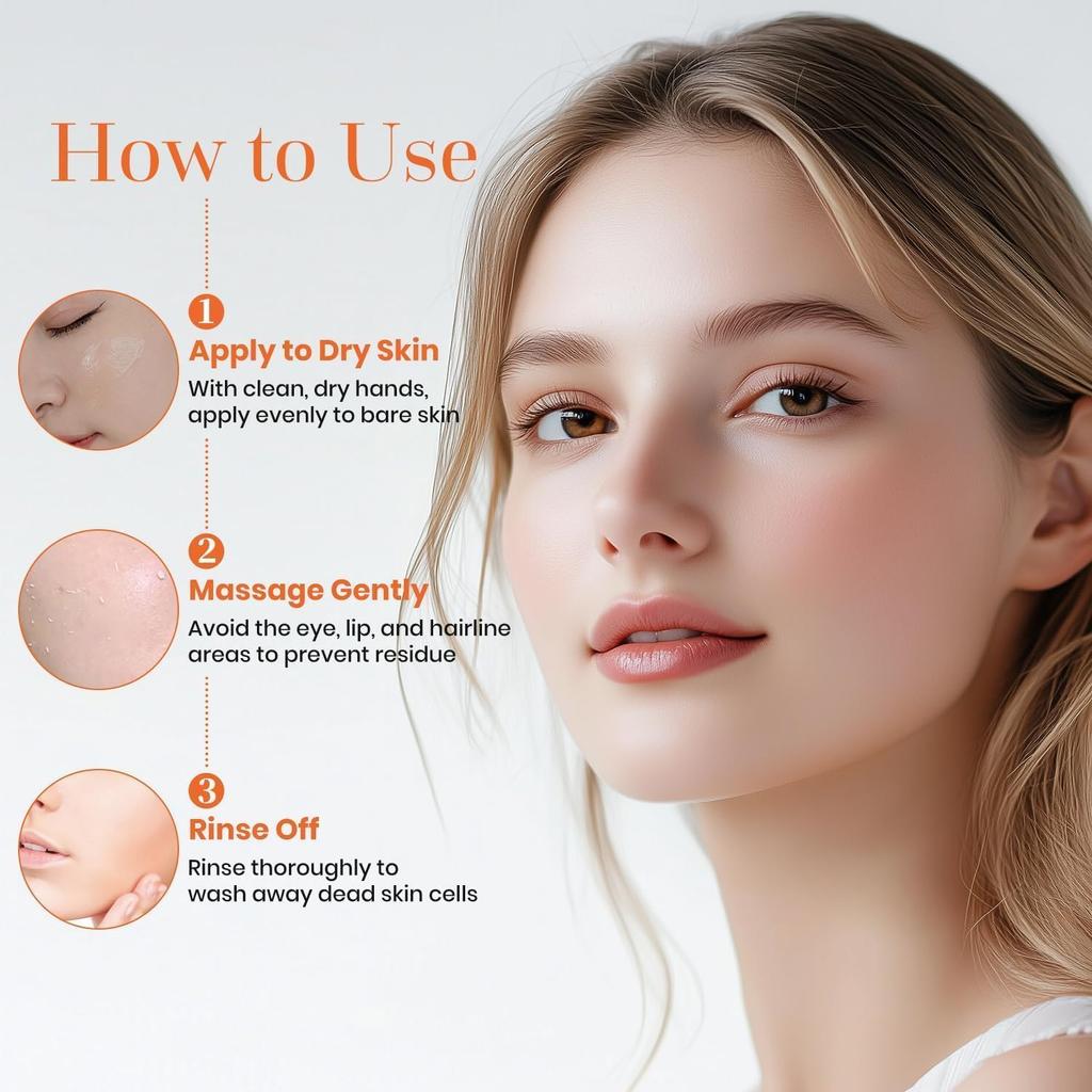 Whixant Orange Gel for Face & Body | Deep Cleansing Moisturizing Facial Exfoliator | Dead Skin Remover | Brightening & Pore Cleansing Scrub for A