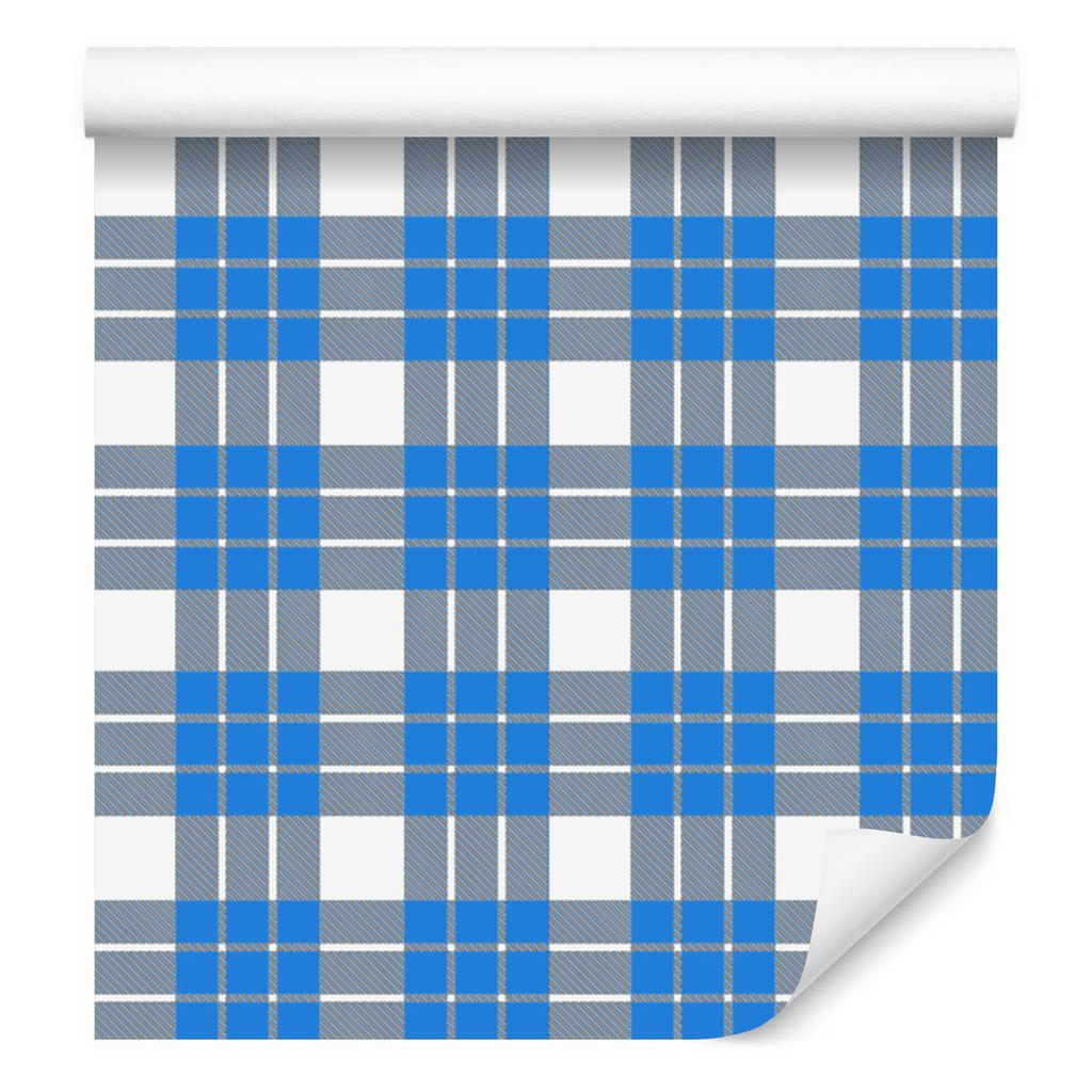 Blue and Azure Checkered Wallpaper for Living Room and Bedroom 50x1000