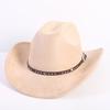 Neue Farbe Western Cowboyhut Herren und Damen Pendler Vielseitig Einfacher Stil Breiter Rand Zylinder Sonnenhut
