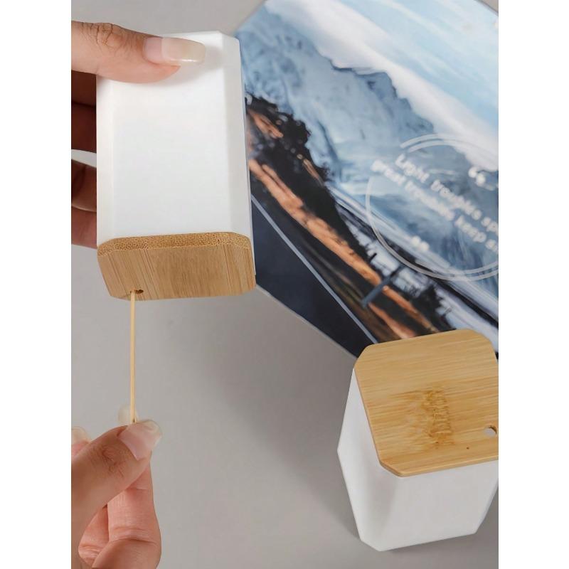 Toothpick Holder Container for Home and Living Room Use, Portable Toothpick Box, Toothpick Jar with Storage, Home Decor