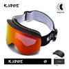 KAROS Magnetic ski goggles, double-layer anti-fog, large cylindrical lenses, anti-glare ski goggles, compatible with prescription lenses