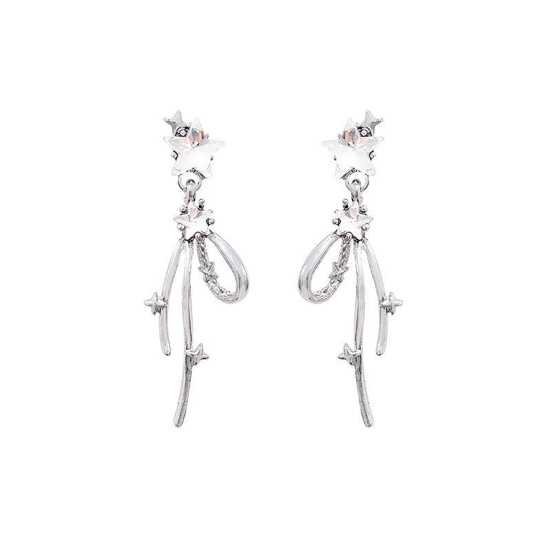 Elegant Long Tassel Bow Earrings for Women - S925 Silver Needle Versatile Design