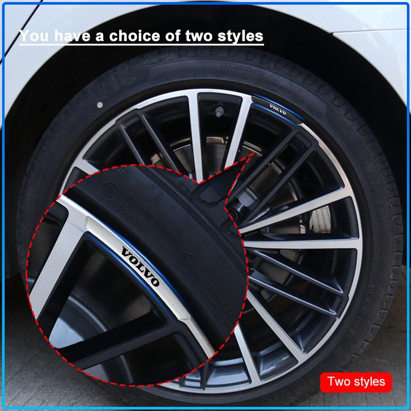 Aluminum Car Wheel Hub Badge Tire Rim Stickers Decoration Accessories Emblem For Volvo 240 C70 S40 S50 S60 S70 S80 S90 V40 V50 V60 V90 XC40 XC60 XC90