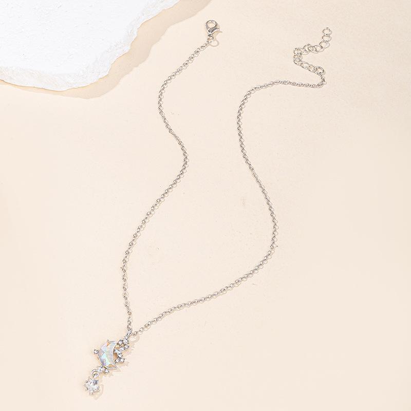 Alloy Butterfly Jewelry Diamond Star Pendant Niche Versatile Moon Necklace