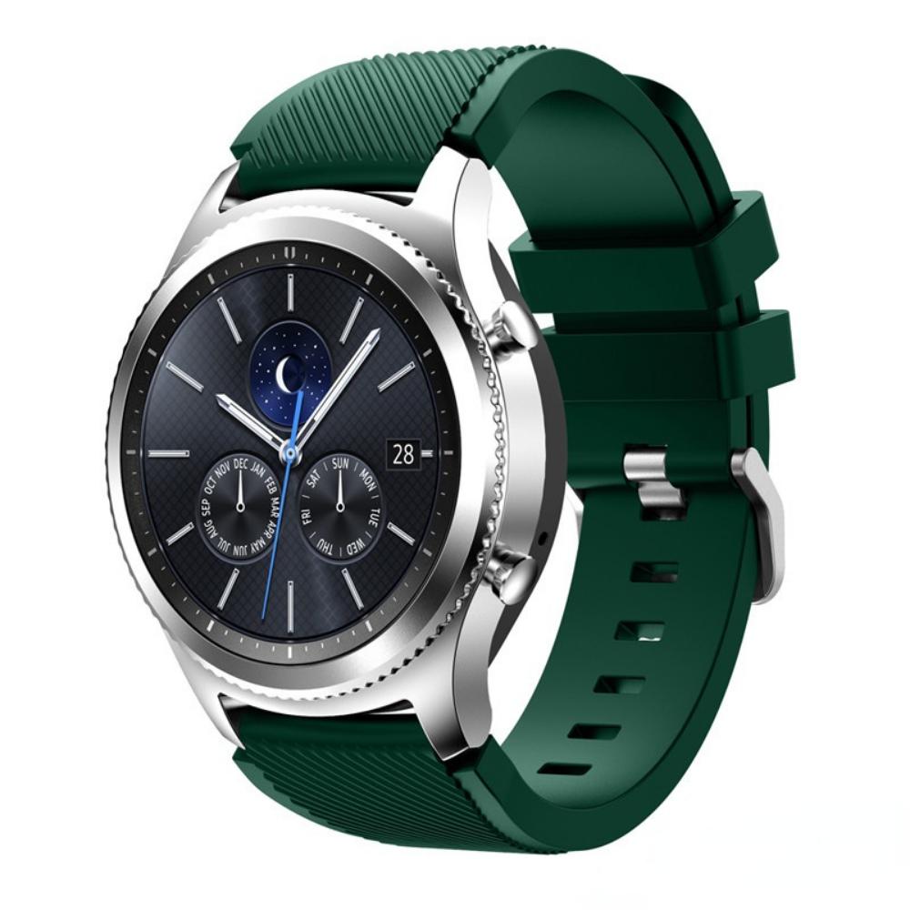 

22-мм силиконовый ремешок для Samsung Gear S3 Classic/S3 Frontier/3 45 мм Huawei Watch GT2 46 мм Спортивный браслет для Amazfit GTR/Stratos for Strap width 22mm армия зеленый