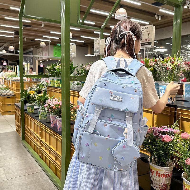 Cartoon Print Student Schoolbag Women's Large Capacity Backpack
