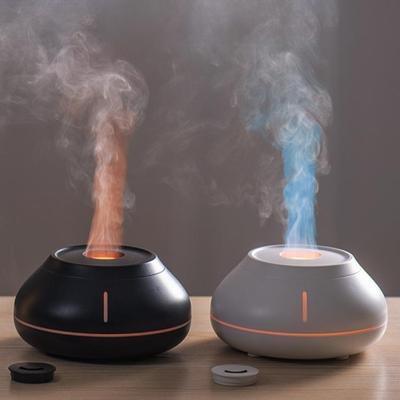 Usb Flame Aromatherapy Esenciální olejový difuzér se 7 barvami Lehký ultrazvukový zvlhčovač vzduchu Generátor chladné mlhy Aroma zvlhčovač
