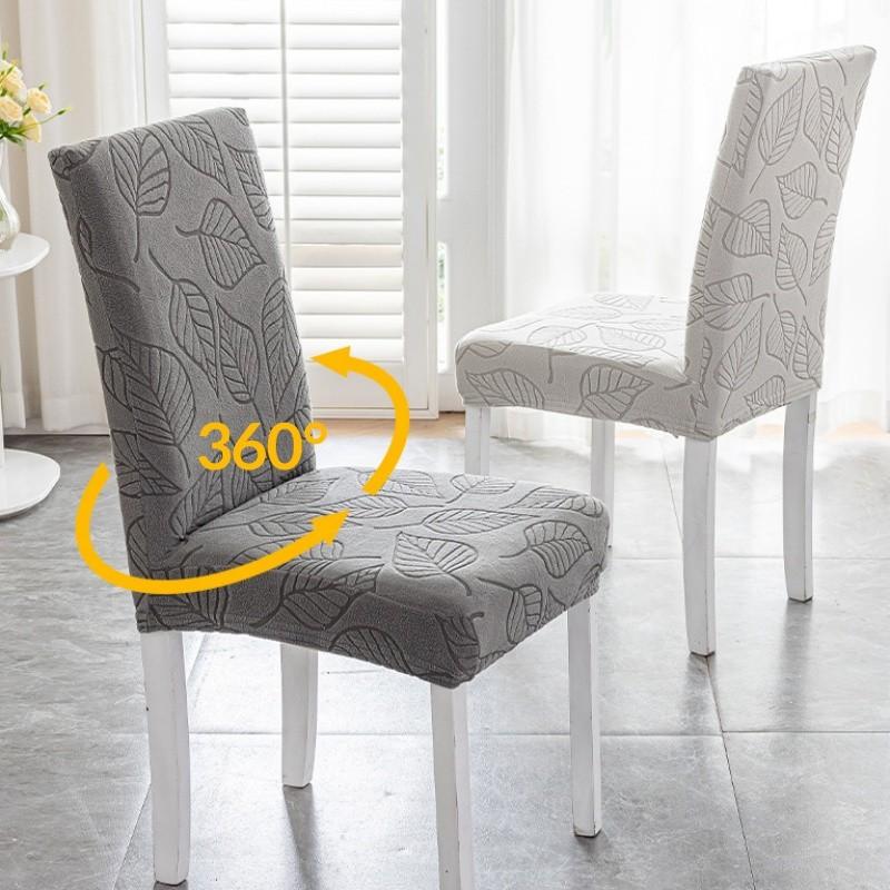 Thickened Straight Back Chair Cover Anti Slip Dustproof Wear-resistant Jacquard Elastic All Inclusive Household Chair Cover
