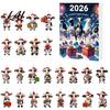 Creative Holiday Gift for Cow Lovers Christmas Ornament Advent Calendar 2026 24 Days 2D Acrylic Hanging Pendant Durable Decor Countdown Calendar Pcs