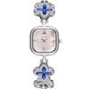 EPOPER Luxo Pulseira Relógio Trevo de Quatro Folhas para Mulheres Quadrado Mostrador de Concha Mínimo Quartzo Feminino À Prova D'água Presente Relógio de Pulso