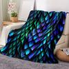 Aurora Scale Geometric Throw Blanket Soft Flannel Warm Blanket Gradient Diamond Pattern Sofa Bed Home Decor Gift