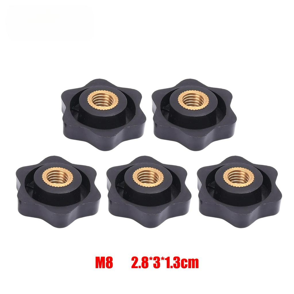 M4 M5 M6 M8 Plastic Wing Nuts Brass Core Easy Grips Set Anti Slip Hands Tighten Fastener DIY Equipment Repair Hardware Tool Kit