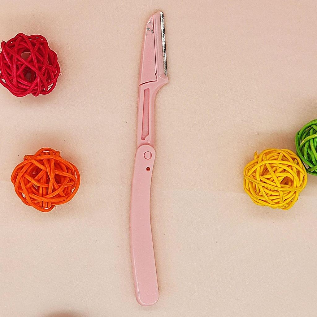Portable Safety Folding Eyebrow Razor for Beginners - Stainless Steel Blade, Makeup Tool