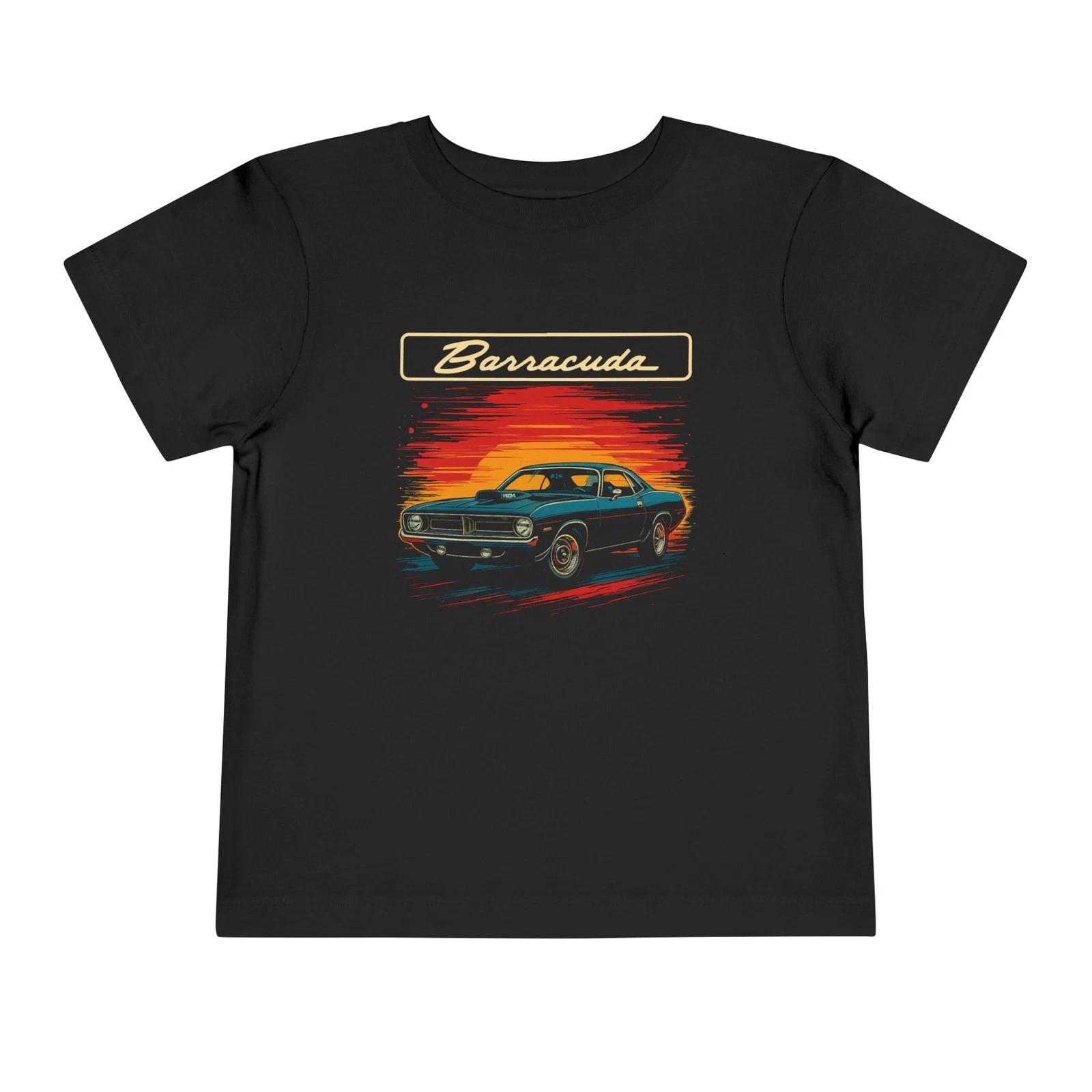 1970 Barracuda HEMI Toddler T-Shirt – Retro Muscle Car Sunset Tee XS