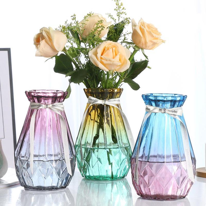 European-Style Hydroponic Pothos Vase with Dried Flowers for Living Room Decor