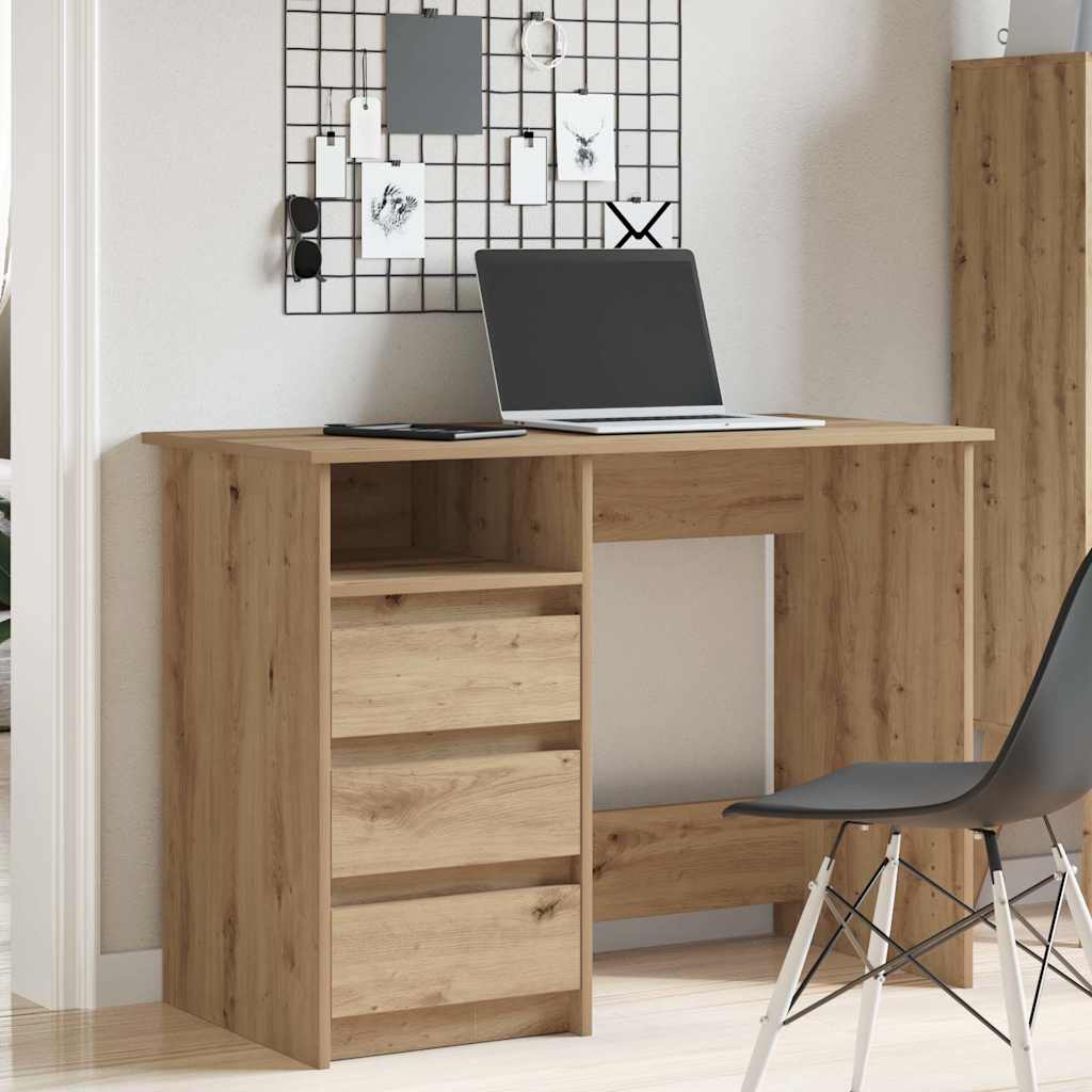 Vidaxl Biurko Artisan Oak 102X50X75 Cm Drewno Klejone