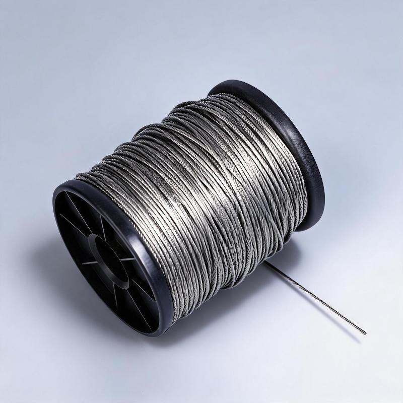 Stainless Steel Wire Rope Cuttable 50m/196ft with 50 Aluminum Crimps for DIY Craft Household Hanging Projects