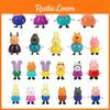 Colorful Eco-friendly Peppa Pig Family Friends Action Figures For Kids 25pcs Set
