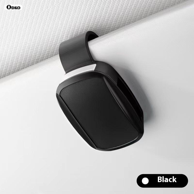 Universal Car Sunglasses Holder Multifunctional Car Magnetic PU Leather Sunglasses Clip Car Interior Card Receipt Storage Case