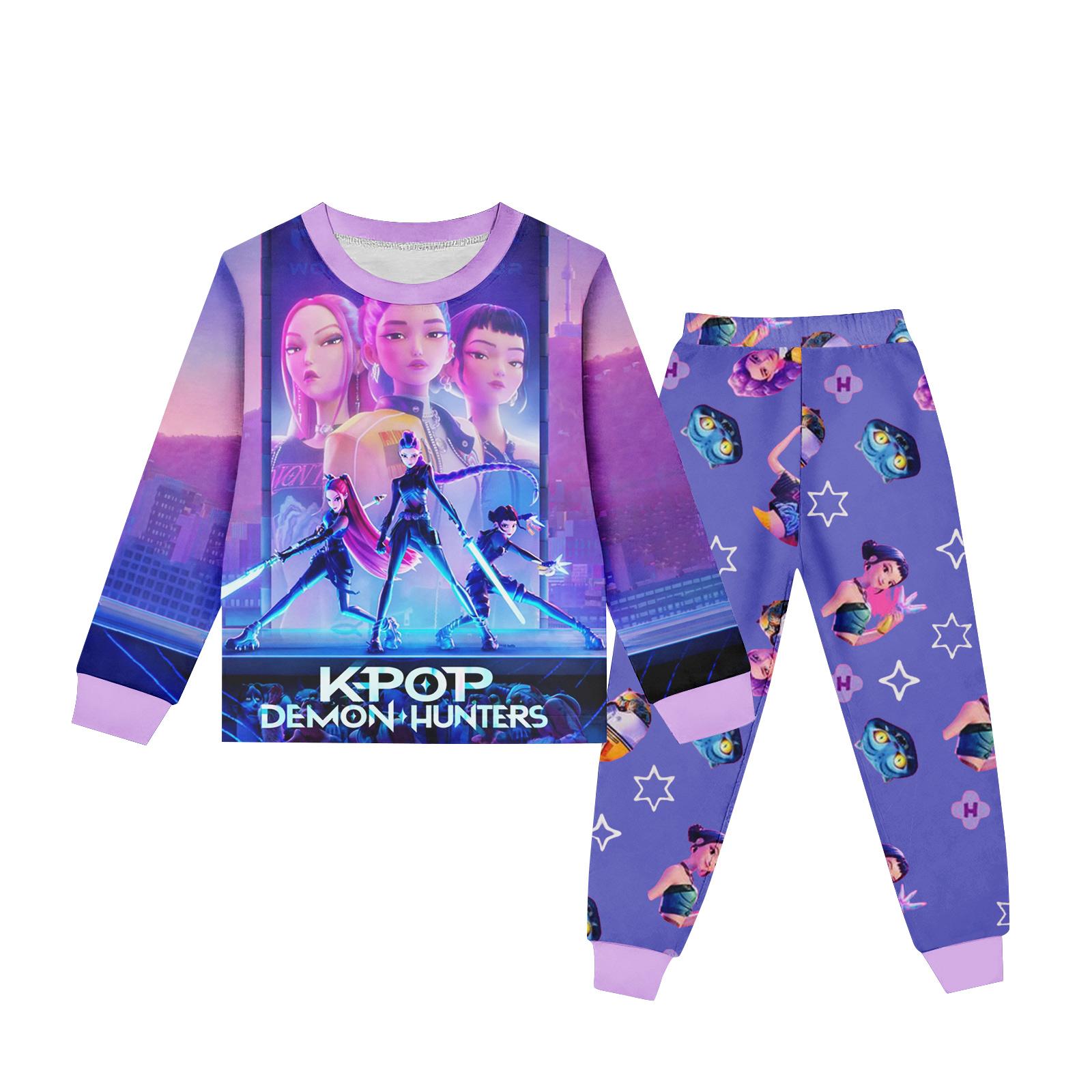 

Детский костюм с круглым вырезом и длинными рукавами в стиле мультфильма 9 фиолетовый