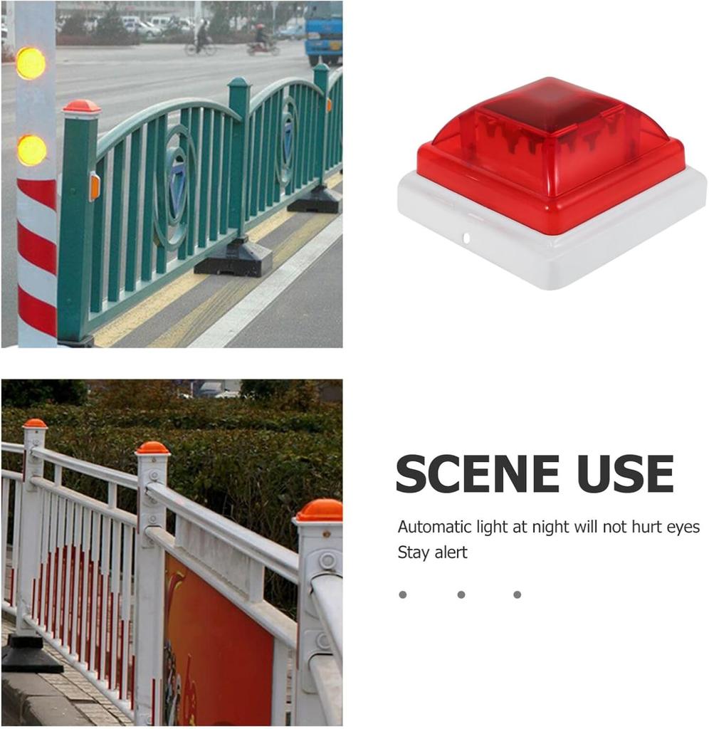 1/8PCs Car Warning LED Lamp Strobe Solar Light Solar Warning Lamp Chip Control Bridge Night Driving Safety Traffic Caution Light