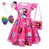 Vestido Curto para Meninas Casa da Gabby Princesa Gabby Gato Saia Tutu de Rede Festa de Aniversário Infantil Vestido Fantasia Cosplay
