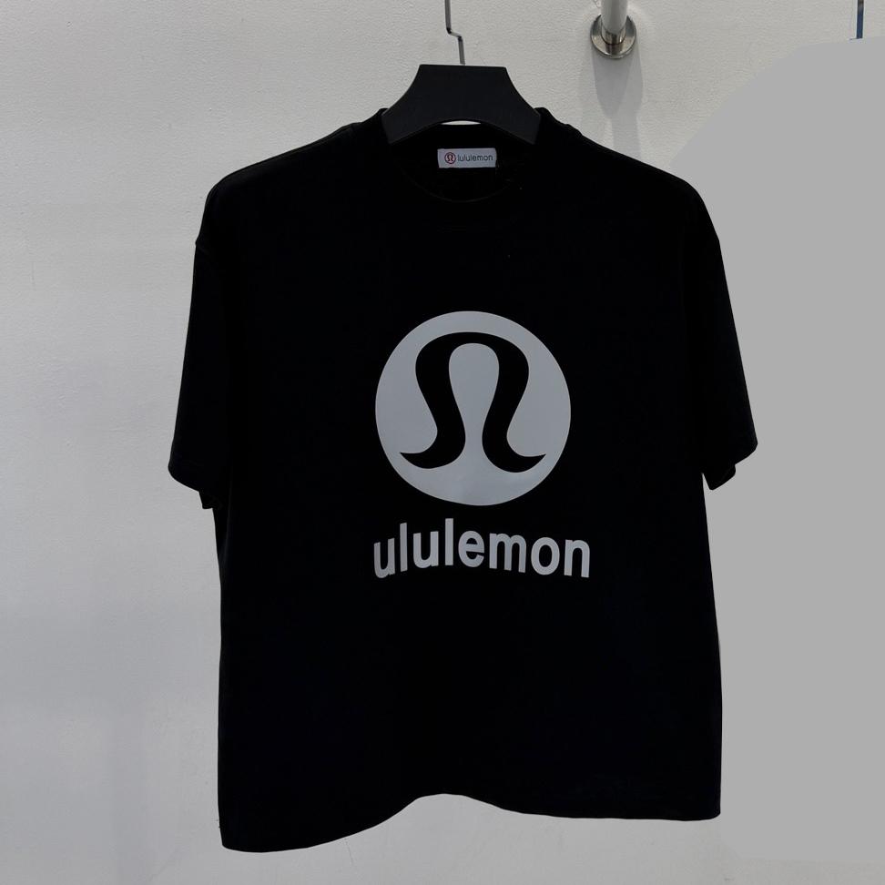 Men Classic Logo Print Short‑Sleeve T‑Shirt Crew Neck Loose Casual Summer Tees Tops